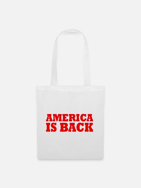 America is back - Stoffbeutel - Weiß