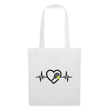 Tennis Heart Racket Ball Sports Passion - Tote Bag - white - Front