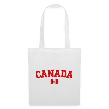 Drapeau du Canada Rouge - Sac en tissu - blanc - Devant