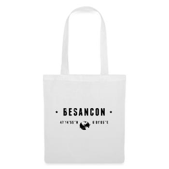Besancon France Coordonnées Gps Globe - Sac en tissu - blanc - Devant