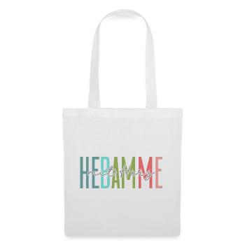 Hebamme mit Herz Design - Stoffbeutel - Weiß - Vorne