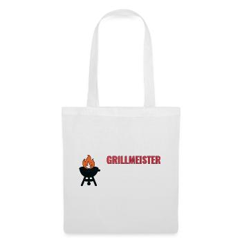 Grillmeister Icon Shirt – BBQ T-Shirt Geschenkidee - Stoffbeutel - Weiß - Vorne