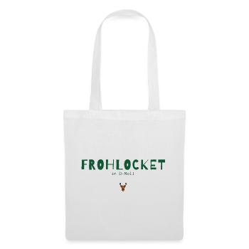 Frohlocket in D-Moll – Musikalisches Weihnachten - Stoffbeutel - Weiß - Vorne