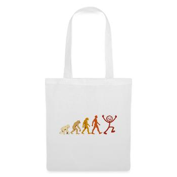 Evolution Mensch Freude Retro Design - Stoffbeutel - Weiß - Vorne