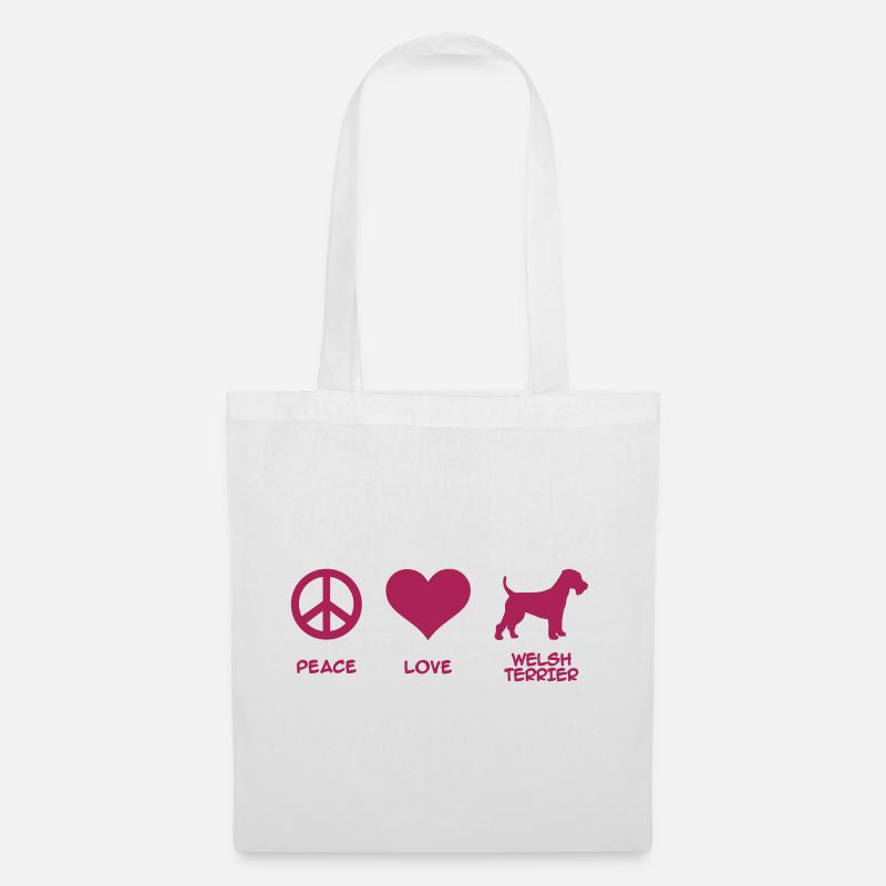 Welsh Terrier - Stoffbeutel - Weiß