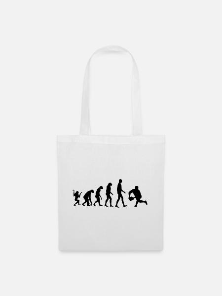 Rugby - Rugbyman - Sport - Fighter - Fight - Sac en tissu - blanc