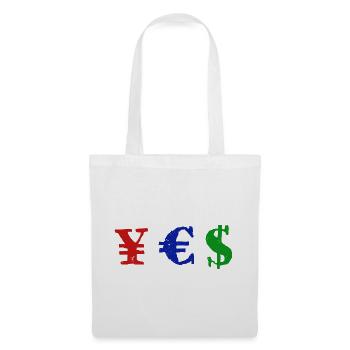 Yen Euro Dollar - YES - Sac en tissu - blanc - Devant