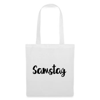 Samstag Wochenende Wochentag Woche - Stoffbeutel - Weiß - Vorne