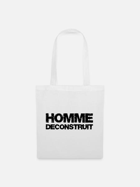 Homme déconstruit - Sac en tissu - blanc