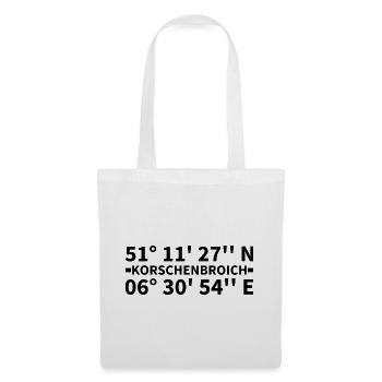 Coordonnées de Korschenbroich - Sac en tissu - blanc - Devant