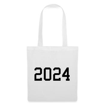 2024 white New Year's Eve black - Tote Bag - white - Front