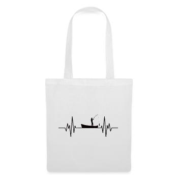 Fishing anglers heartbeat - Tote Bag - white - Front