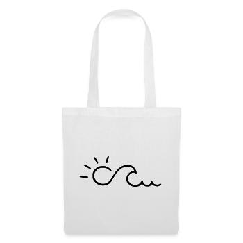 Welle mit Sonne - Stoffbeutel - Weiß - Vorne