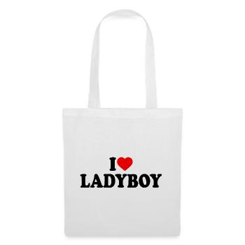 I love ladyboy - Sac en tissu - blanc - Devant