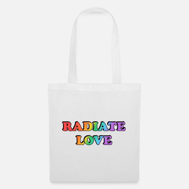 Radiate Love Rainbow Gradient - Sac en tissu - blanc