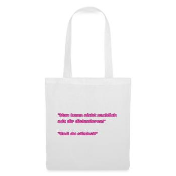 Citation rose Dispute Charm - Sac en tissu - blanc - Devant