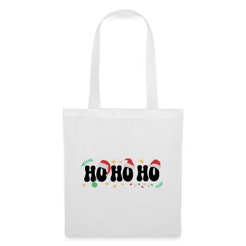 Ho Ho Ho Ho Chapeaux de Père Noël - Sac en tissu - blanc - Devant