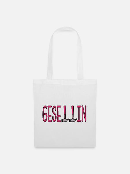 Handwerkerin Gesellin - Stoffbeutel - Weiß