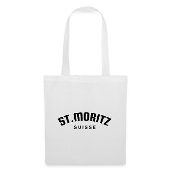St. Moritz - Suisse - Schweiz - Swiss - Stoffbeutel - Weiß - Vorne