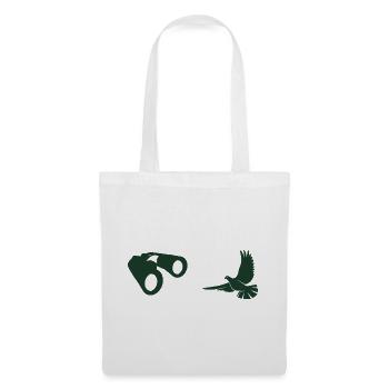 Minimalist Bird Watching Silhouette - Tote Bag - white - Front
