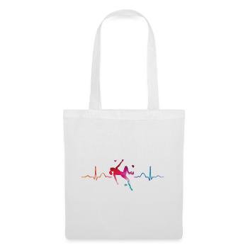 Boulderer heartbeat Bouldering Bouldering - Tote Bag - white - Front