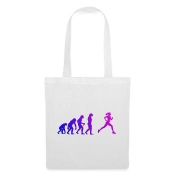 Geschenkidee für eine Running mit Running - Stoffbeutel - Weiß - Vorne