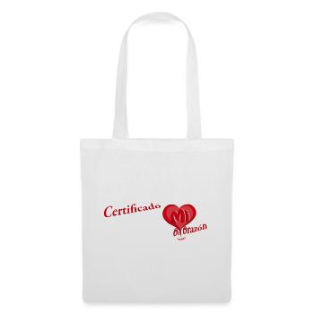 Certificado con mi corazón— Certified with My Hear - Sac en tissu - blanc - Devant