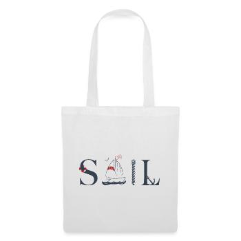 SAIL – Maritime Typography Design - Tote Bag - white - Front