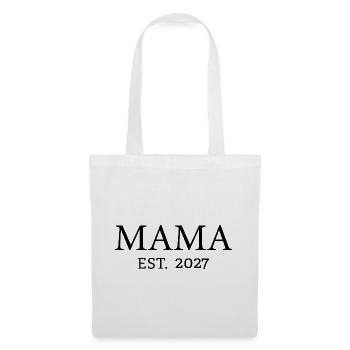 Mama 2027 Schwangerschaftsankündigung - Stoffbeutel - Weiß - Vorne
