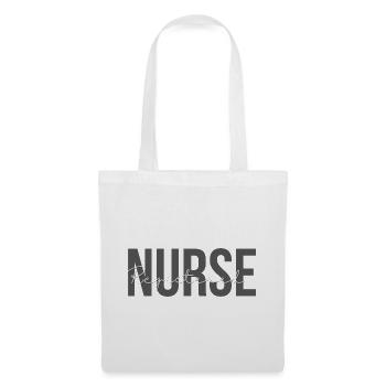 Examinierte Krankenschwester – Pflegegeschenk - Stoffbeutel - Weiß - Vorne