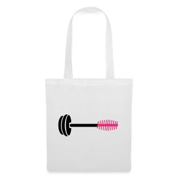Icône de peigne rose néon - Sac en tissu - blanc - Devant