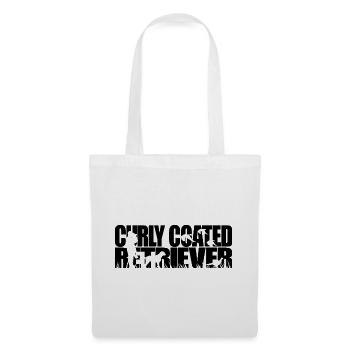 CURLY COATED RETRIEVER Chien de chasse Wilsigns chiens de chasse - Sac en tissu - blanc - Devant