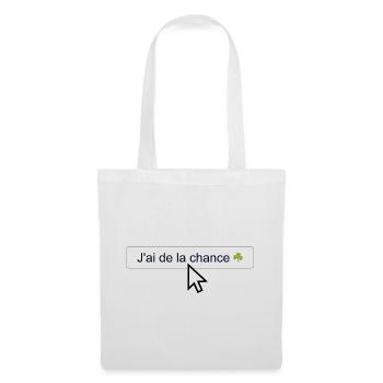 J'ai de la chance ☘️ - Sac en tissu - blanc - Devant