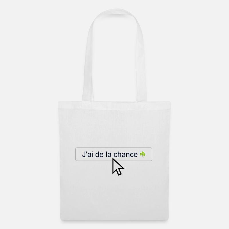 J'ai de la chance ☘️ - Sac en tissu - blanc