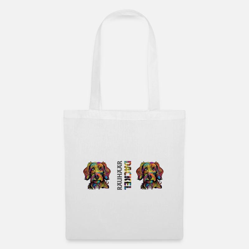 Wire-haired dachshund - Tote Bag - white