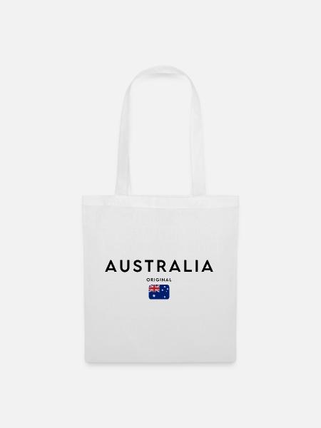 Australische Flagge, Australischer Stolz - Stoffbeutel - Weiß