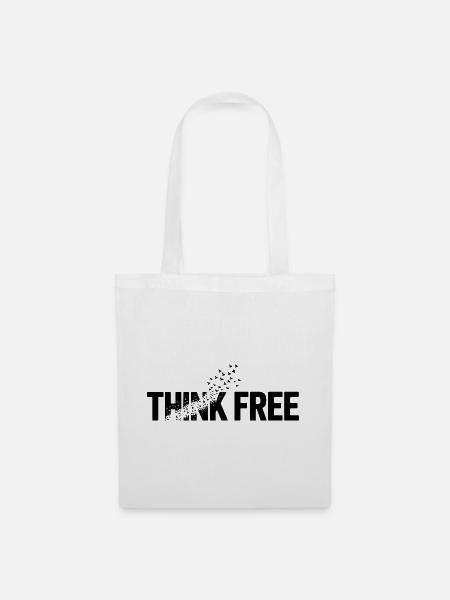 Think Free - Stoffbeutel - Weiß