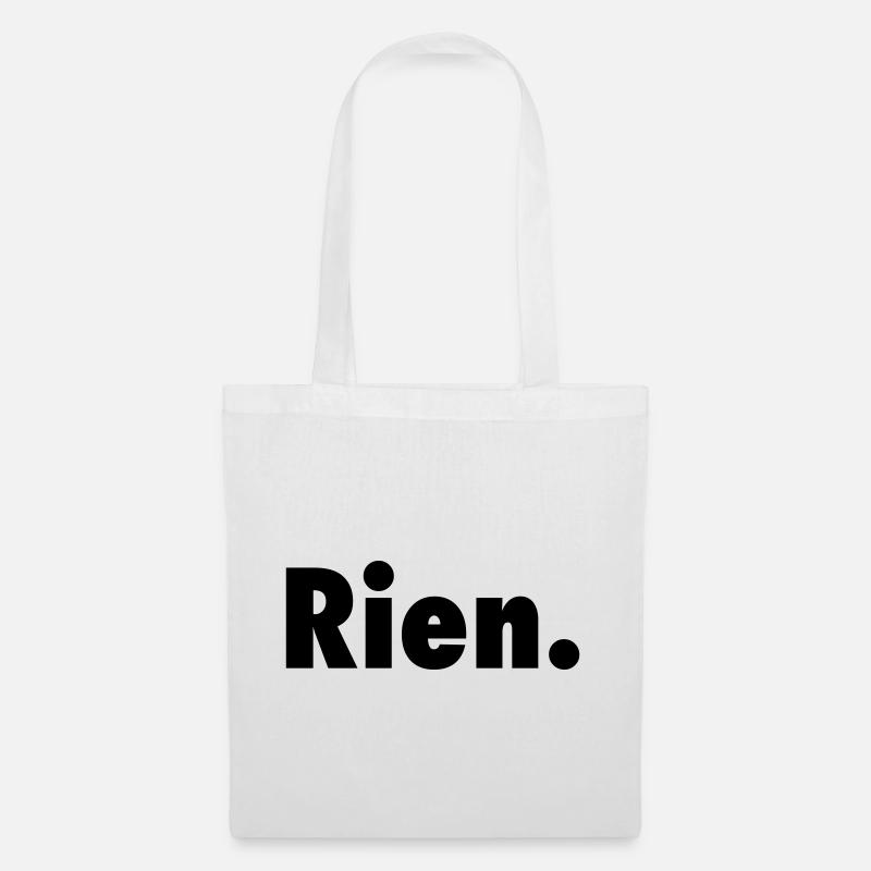 Nichts. Oder fast nichts satirischer Slogan Anti-Slogan - Stoffbeutel - Weiß
