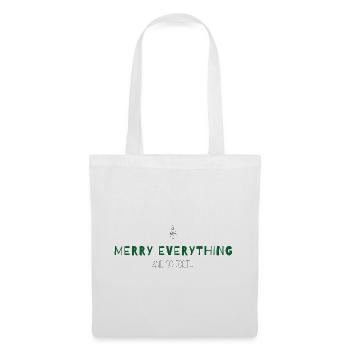 Merry Everything and So Forth –Weihnachtsstatement - Stoffbeutel - Weiß - Vorne