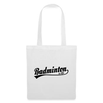 le badminton est la vie rétro - Sac en tissu - blanc - Devant