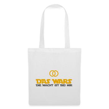 DAS WARS - Hochzeitsfeier Heiraten JGA Geschenk - Stoffbeutel - Weiß - Vorne