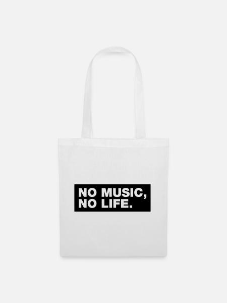 No Music No Life - Tote Bag - white