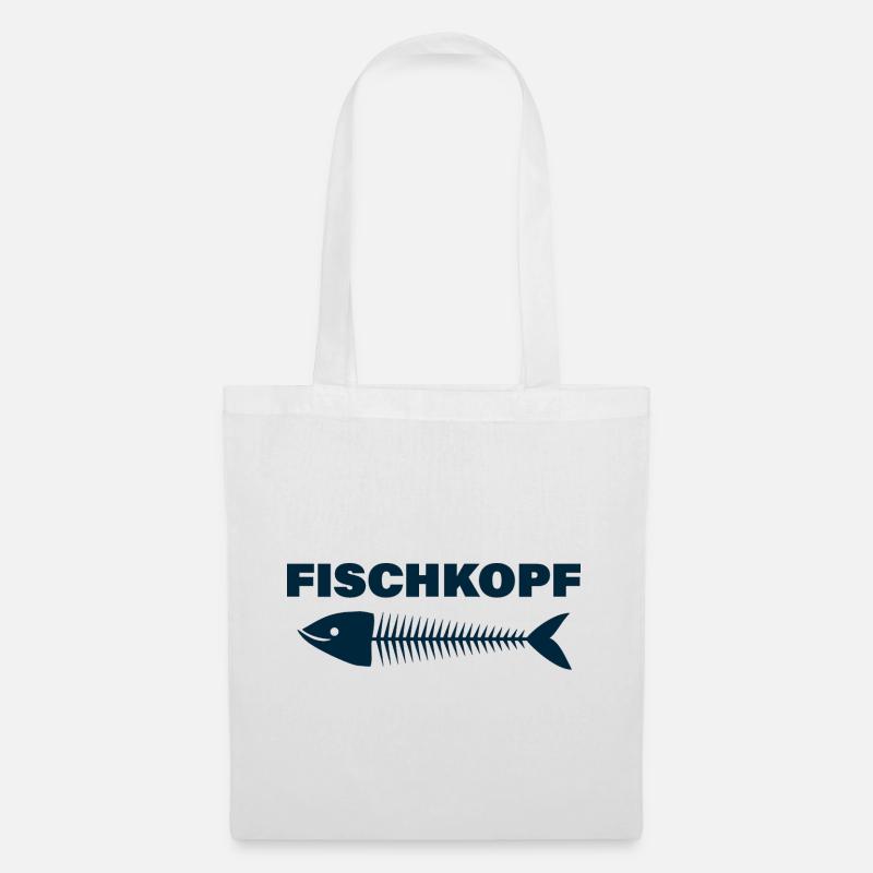 FISCHKOPF - Stoffbeutel - Weiß
