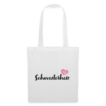 Schwesterherz - Stoffbeutel - Weiß - Vorne