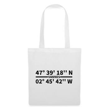 Coordonnées de Vannes - Sac en tissu - blanc - Devant