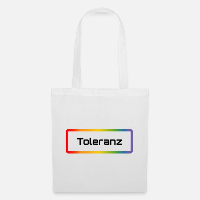 Regenbogen Toleranz - Stoffbeutel - Weiß