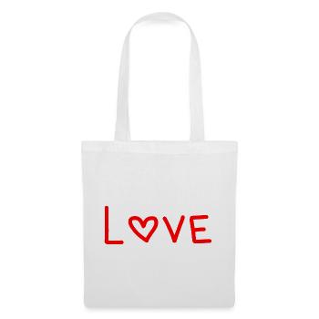 HERZ. WEIHNACHTEN. PAAR. VALENTINSTAG. GERADE VERHEIRATET. - Stoffbeutel - Weiß - Vorne