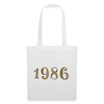 Geburtstagsgeschenk 1986 Vintage 1986 - Stoffbeutel - Weiß - Vorne