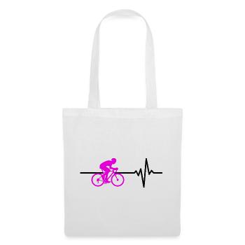 VÉLO DE ROUTE VÉLO BATTEMENT DE CŒUR VÉLO ROSE - Sac en tissu - blanc - Devant