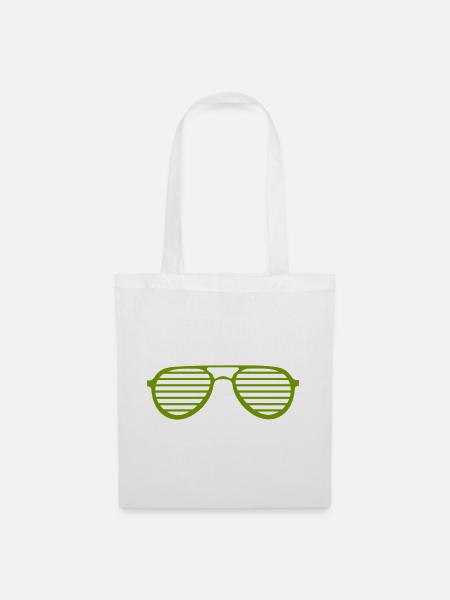 -Sonnenbrille - Stoffbeutel - Weiß